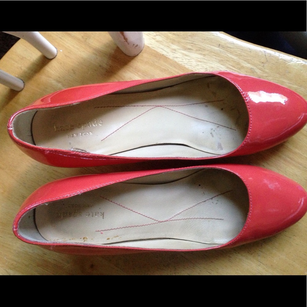 Auth Kate Spade Coral Heels Pumps Shoes Sz 6.5 US - Picture 3 of 8